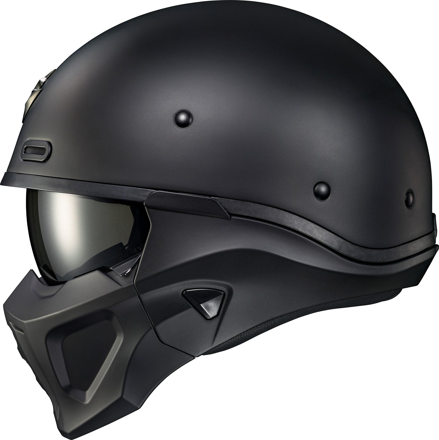 Covert X Open Face Helmet Matte Black Lg