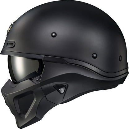 Covert X Open Face Helmet Matte Black Lg