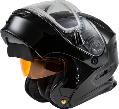 Md 01s Modular Snow Helmet W/Electric Shield Black 3x