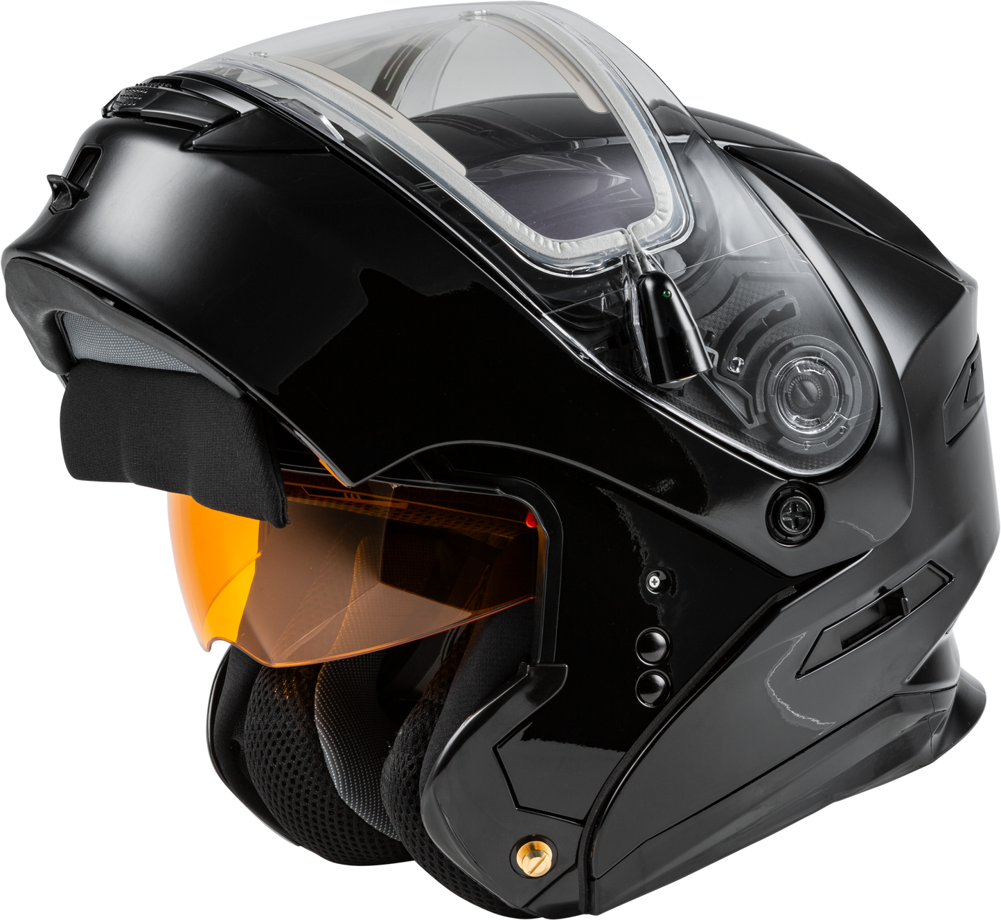 Md 01s Modular Snow Helmet W/Electric Shield Black Md