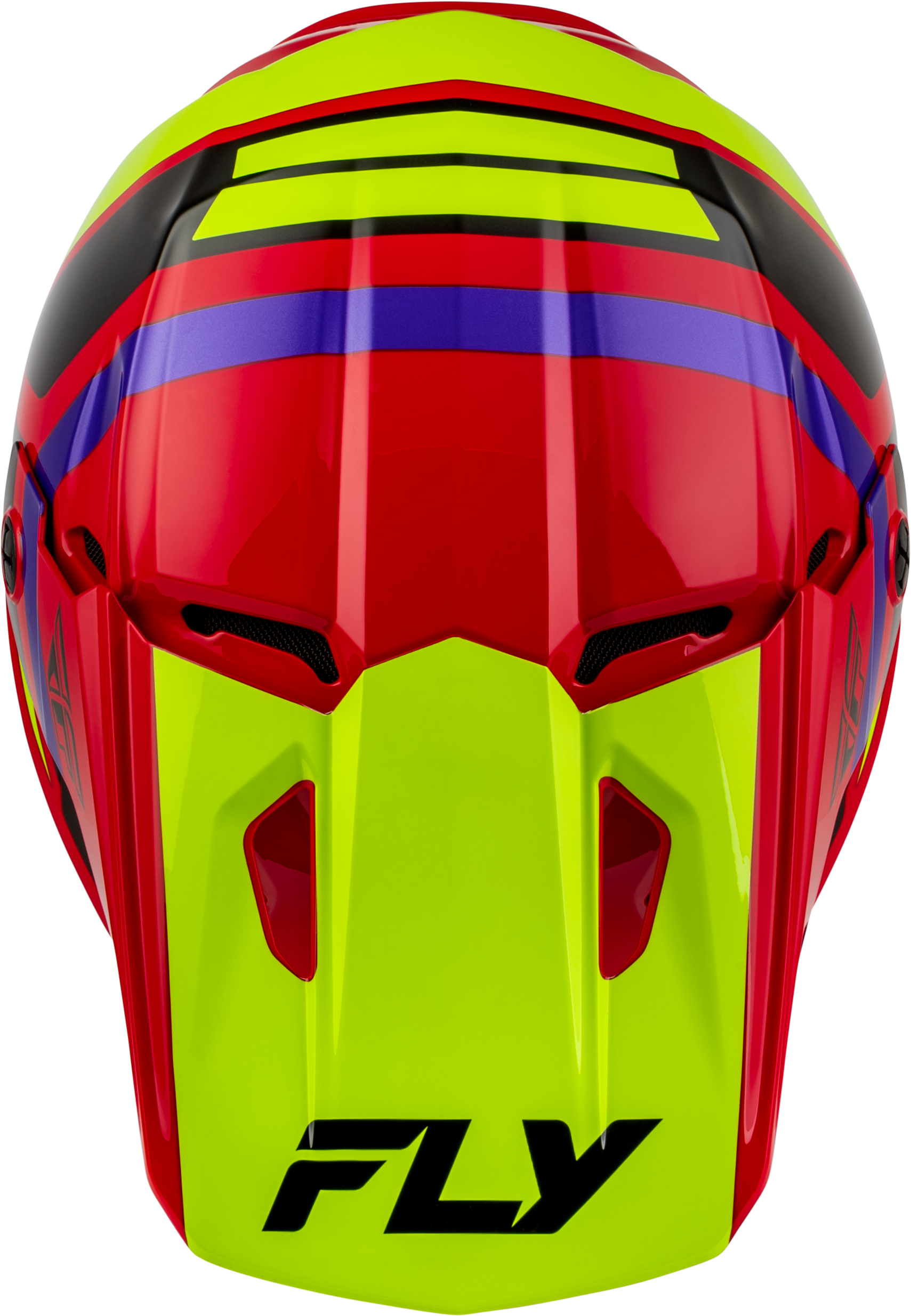 Youth Kinetic Scrap Helmet Red/Hi Vis/Purple/Black Ys
