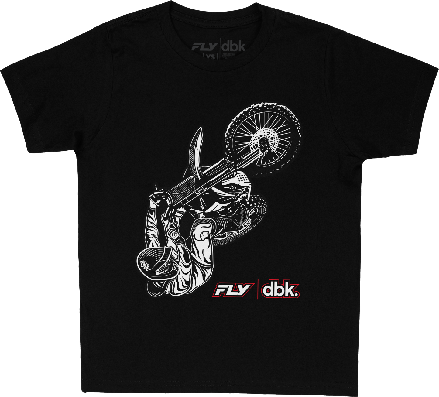Youth Fly Dbk Wheelie Tee Black Ym