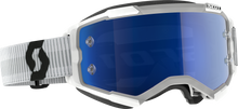 Fury Goggle White Blue Chrome Works