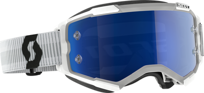 Fury Goggle White Blue Chrome Works
