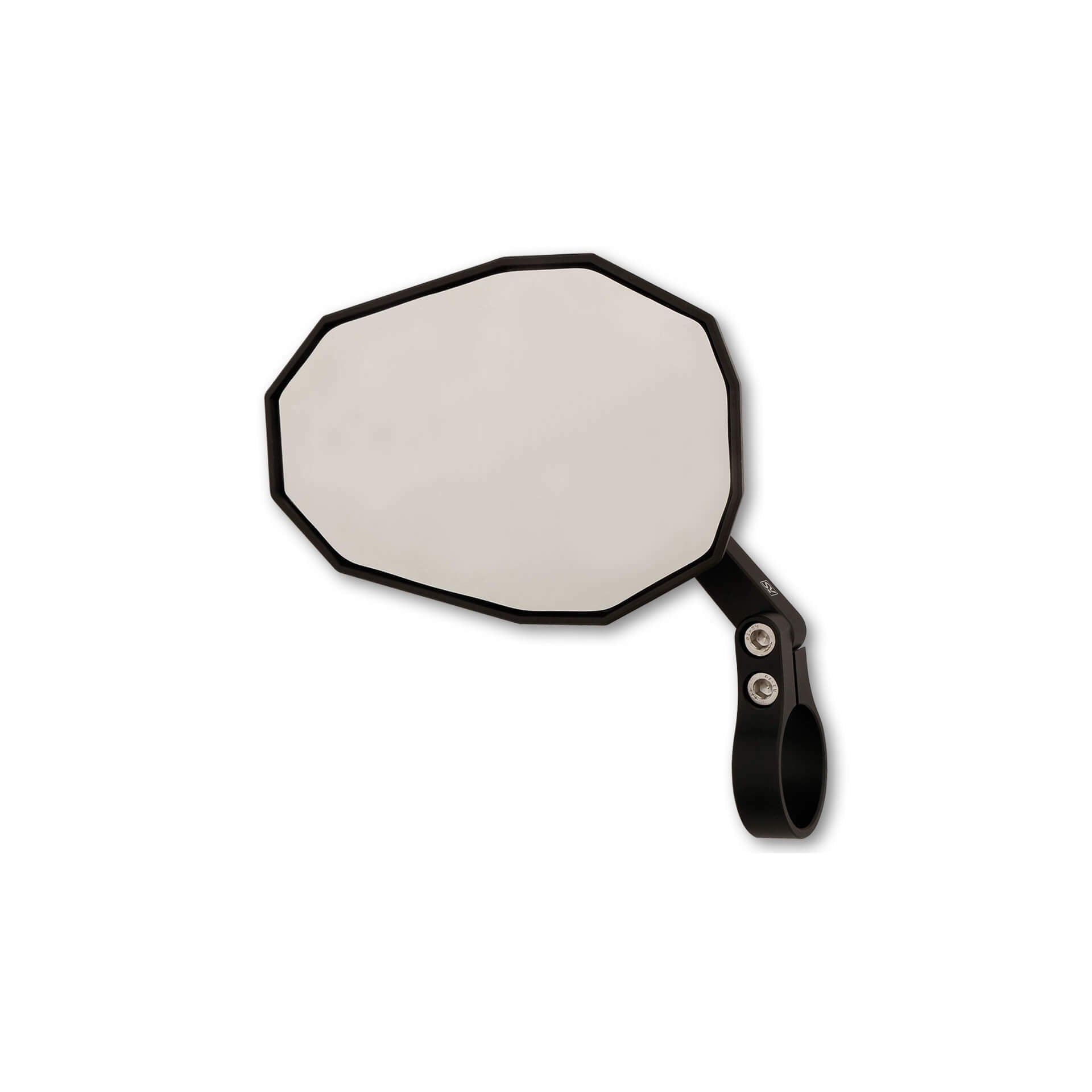 Straight Bar End Mirror Short Arm Each Black
