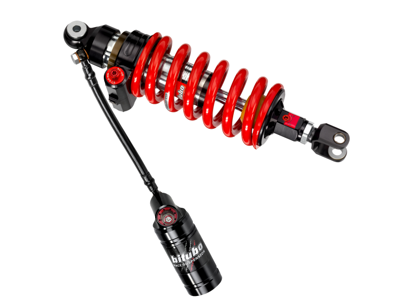 Bitubo CYU3 Monoshock Adjustable: Hydraulic Spring Preload, Reb., Double Comp., Length, Red Spring