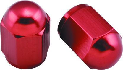 BikeMaster Valve Caps Aluminum (6 Pair) - Red