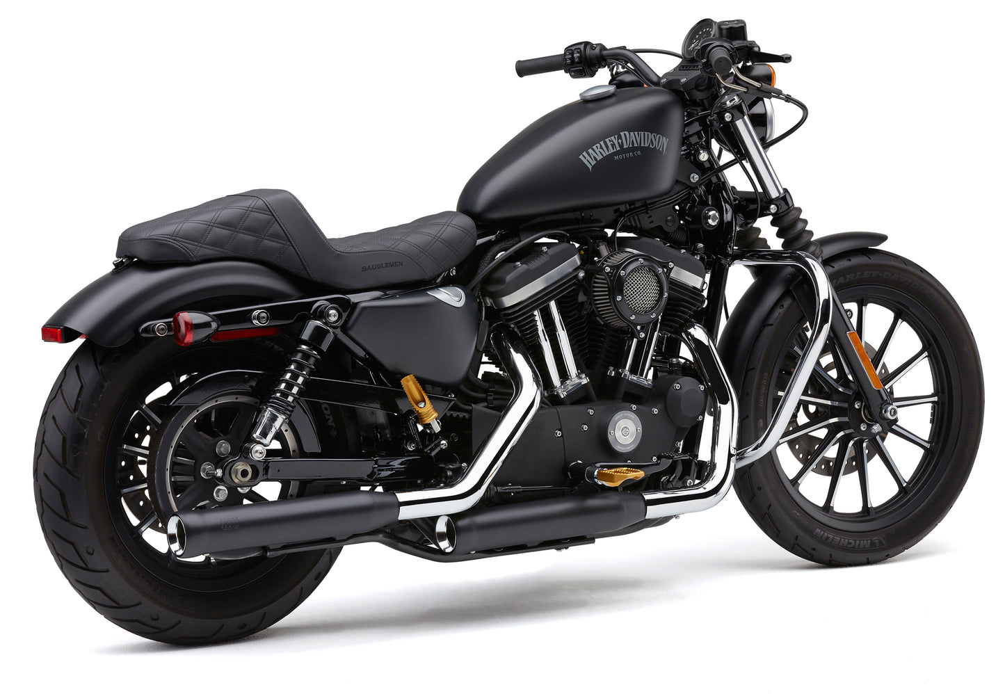 3" Nh Series Slip Ons Black Sportster 14 22
