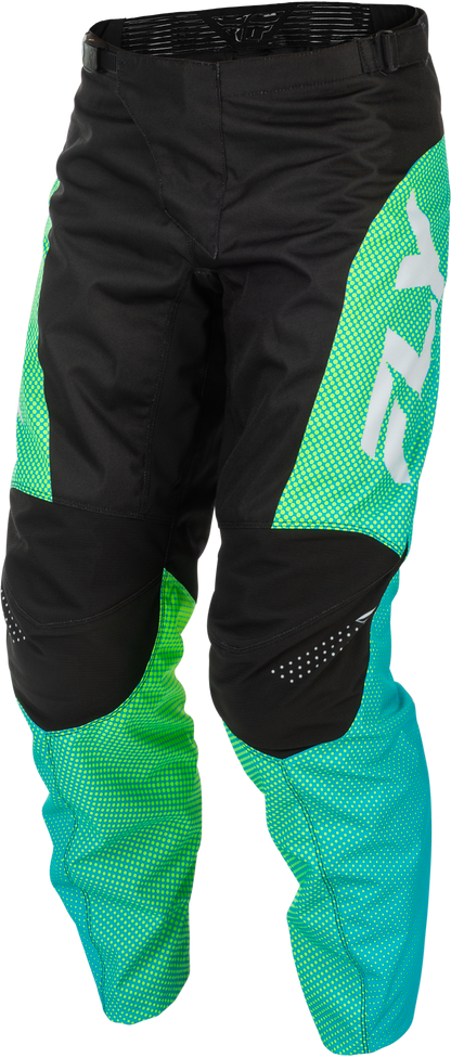 F 16 Pants Aqua/Black/White Sz 28