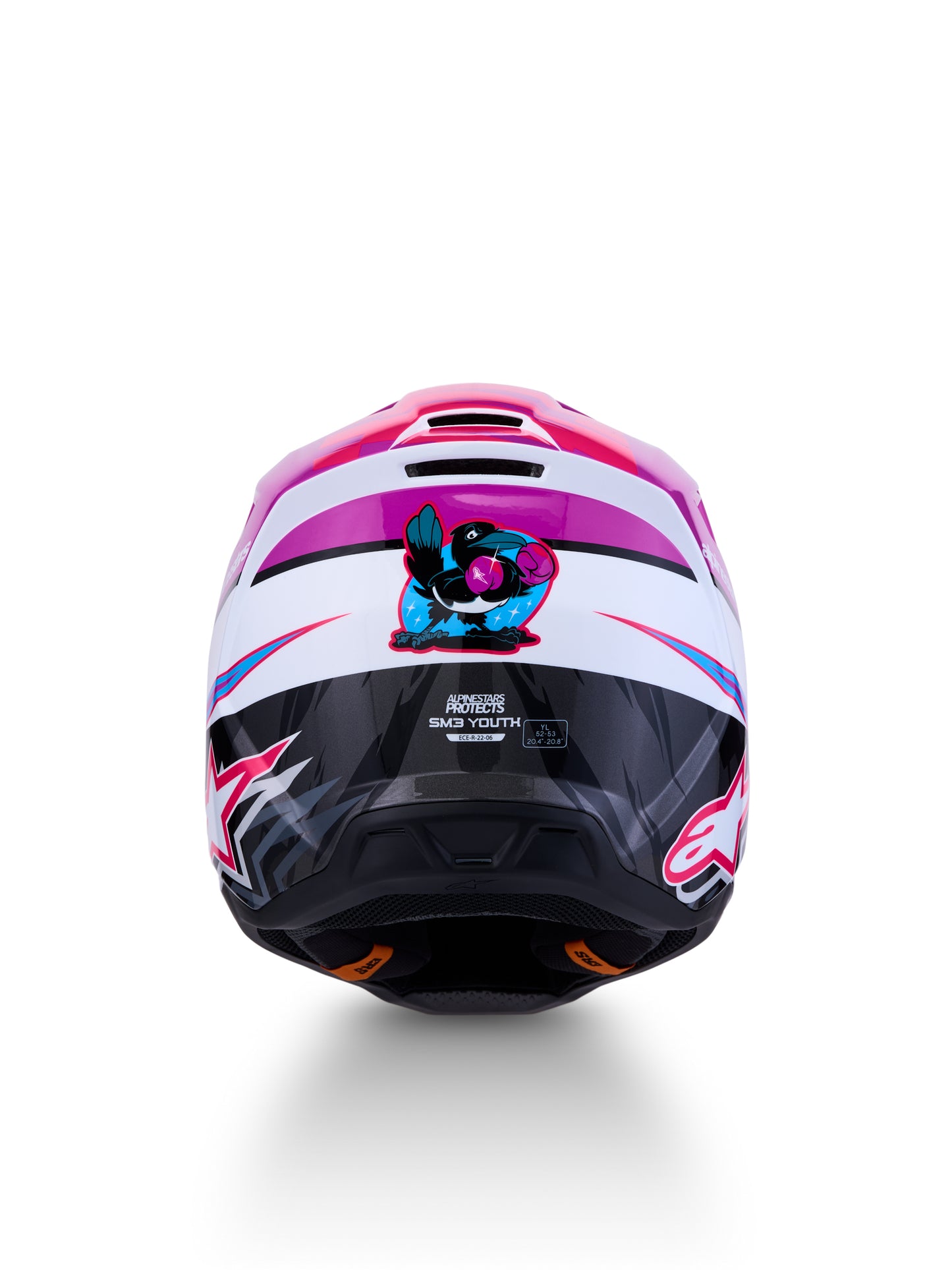 S M3 Falcon Yth Hlmt Ece06/Dot Prpl/Wht/Blk/Pink Fl Gl Yl