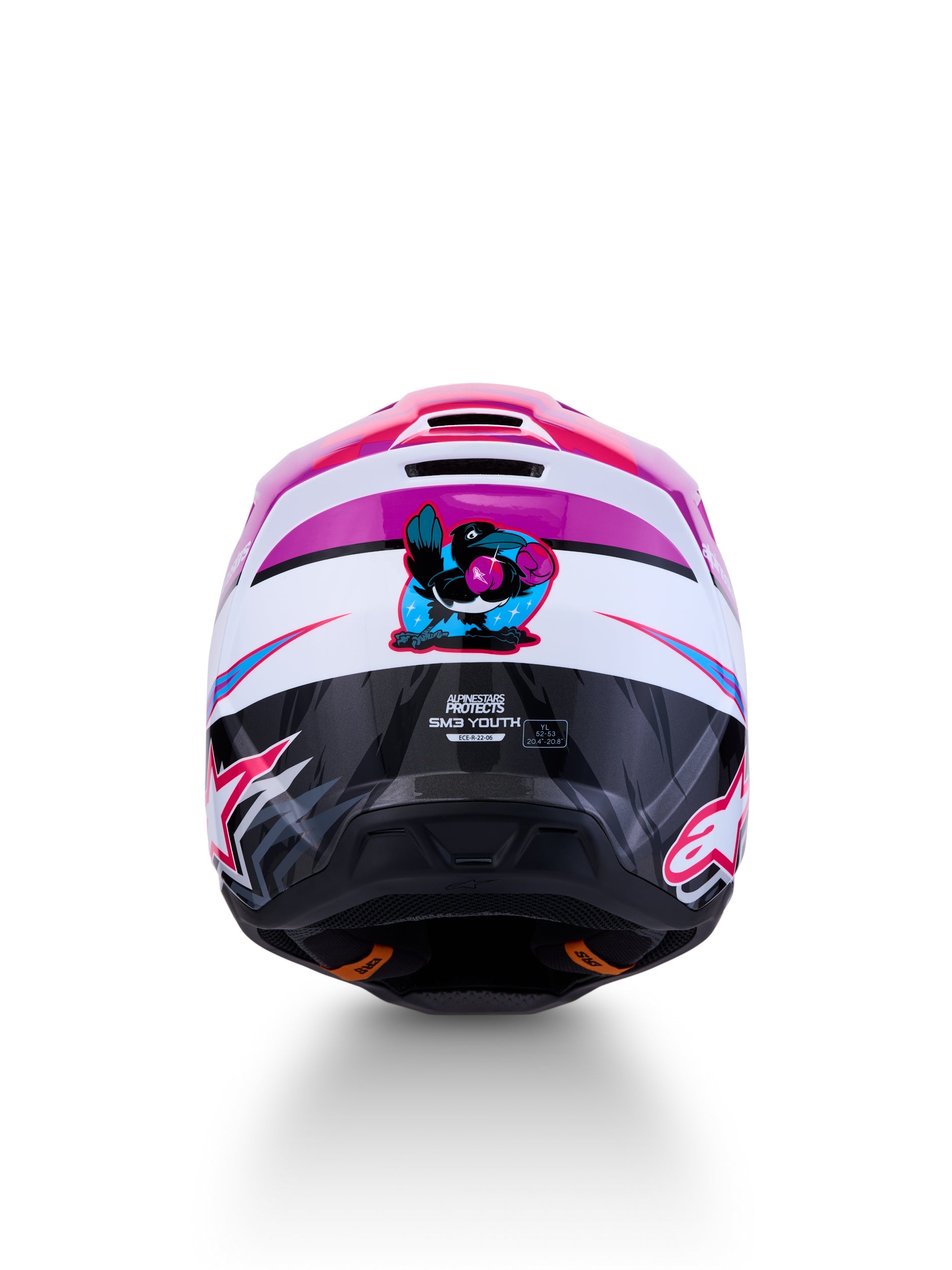 S M3 Falcon Yth Hlmt Ece06/Dot Prpl/Wht/Blk/Pink Fl Gl Yl