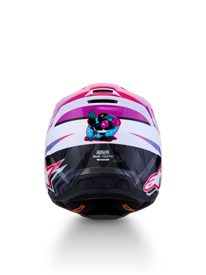 S M3 Falcon Yth Hlmt Ece06/Dot Prpl/Wht/Blk/Pink Fl Gl Yl
