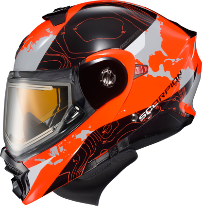Exo At960 Cold Weather Helmet Topographic Hi Viz Org Lg Elec