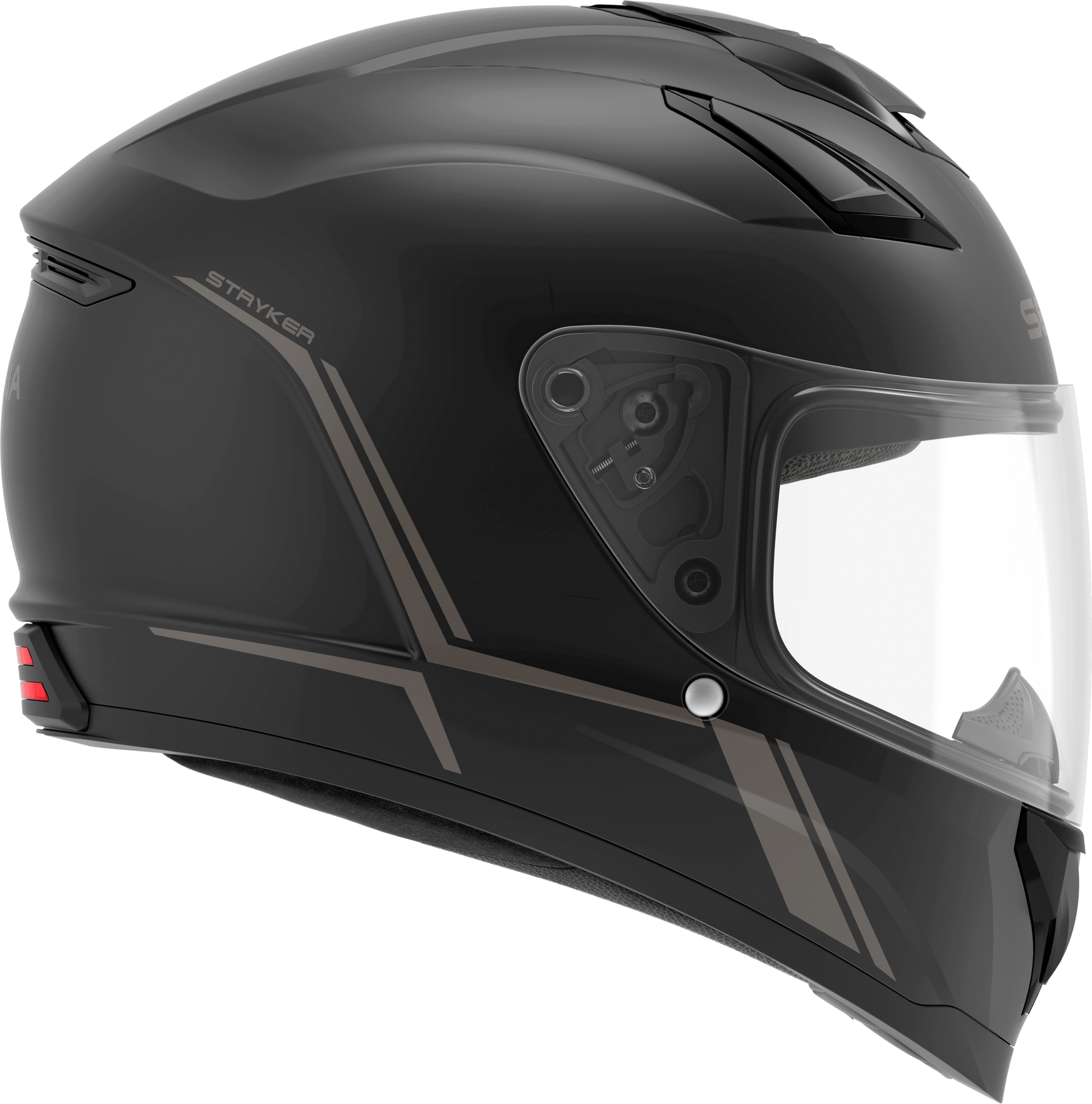 Stryker Full Face Helmet With Mesh Intercom Matte Black Xl