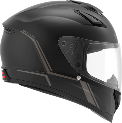 Stryker Full Face Helmet With Mesh Intercom Matte Black Xl