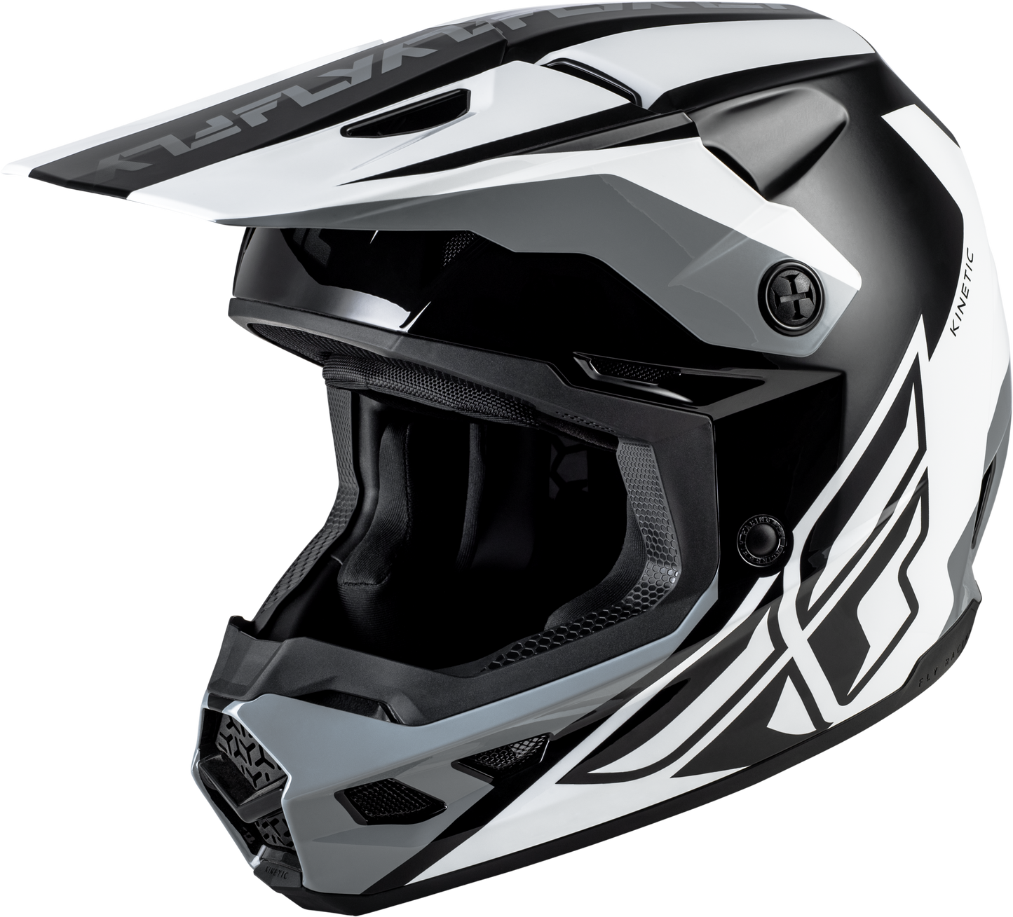 Kinetic Crest Helmet Black/White/Grey Xl