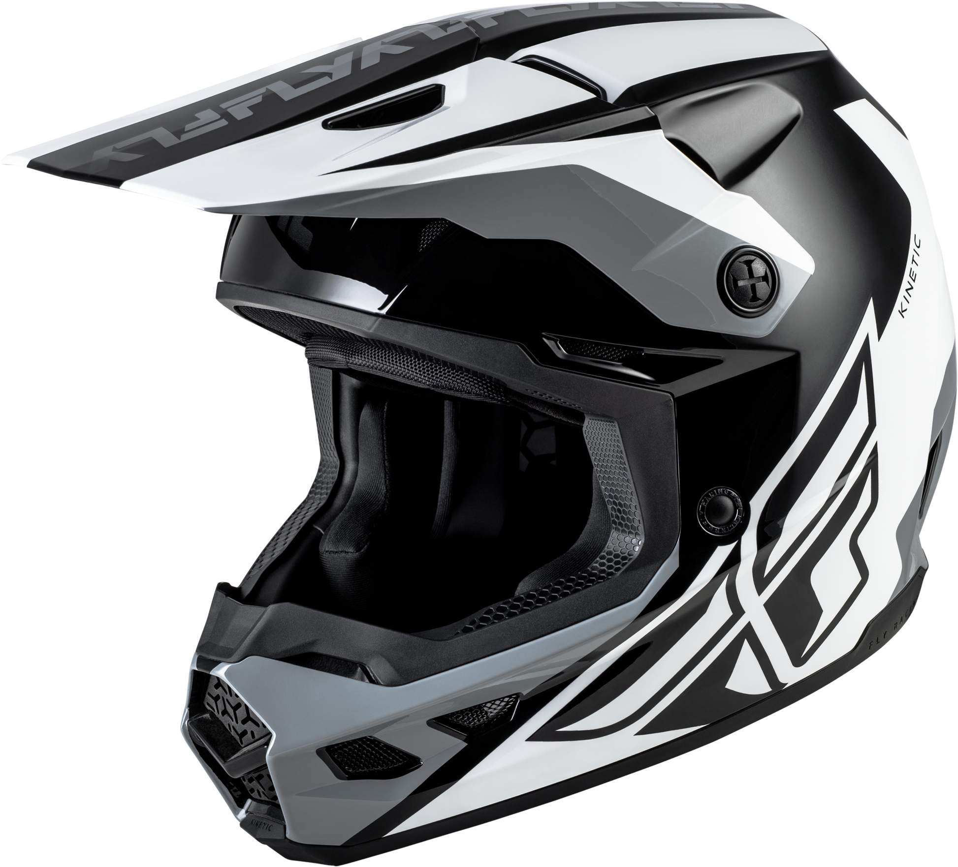 Kinetic Crest Helmet Black/White/Grey Xl