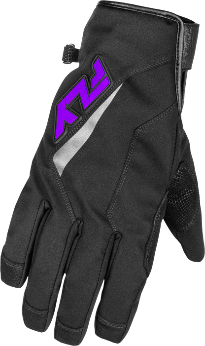 Title Long Gloves Black/Purple Lg
