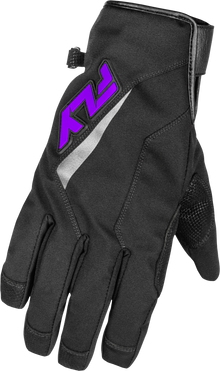 Title Long Gloves Black/Purple 2x