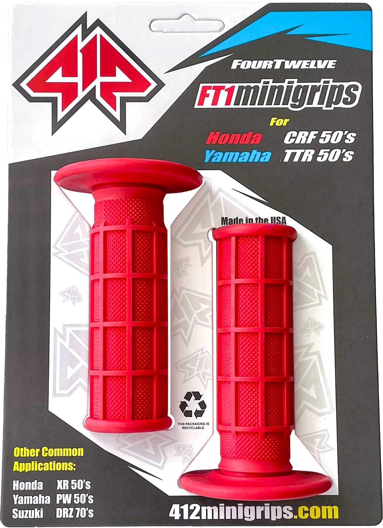 Mini Grips Red 3/4"