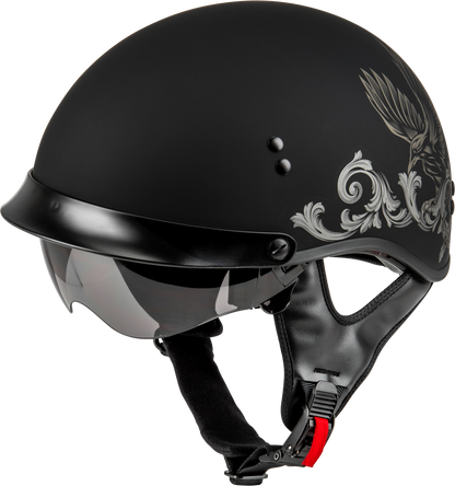 Hh 65 Corvus Helmet W/ Peak Matte Black/Tan Xl