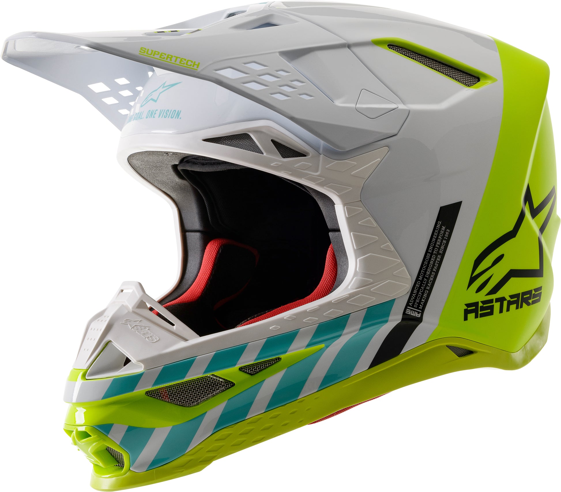 Sm8 Anaheim 2020 Le Helmet Lg Wht/Yllw Fluo/Turq Mg Lg