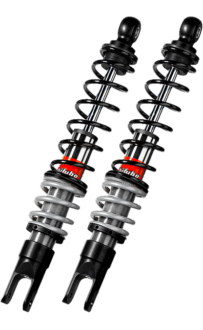 Bitubo YGB0 Twinshocks Rear Adjustable: Spring Preload, Black Spring