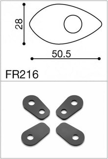 Rizoma Turn Signal Mounting Adapters FR216B - Ducati, Honda, Kawasaki, and MV Agusta