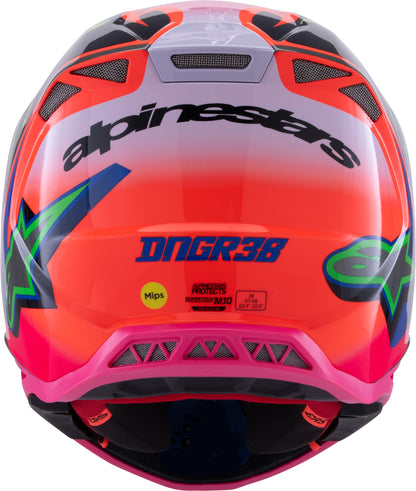 S M10 Deegan Helmet Orng Flo/Prpl/Pnk Fluo Xs