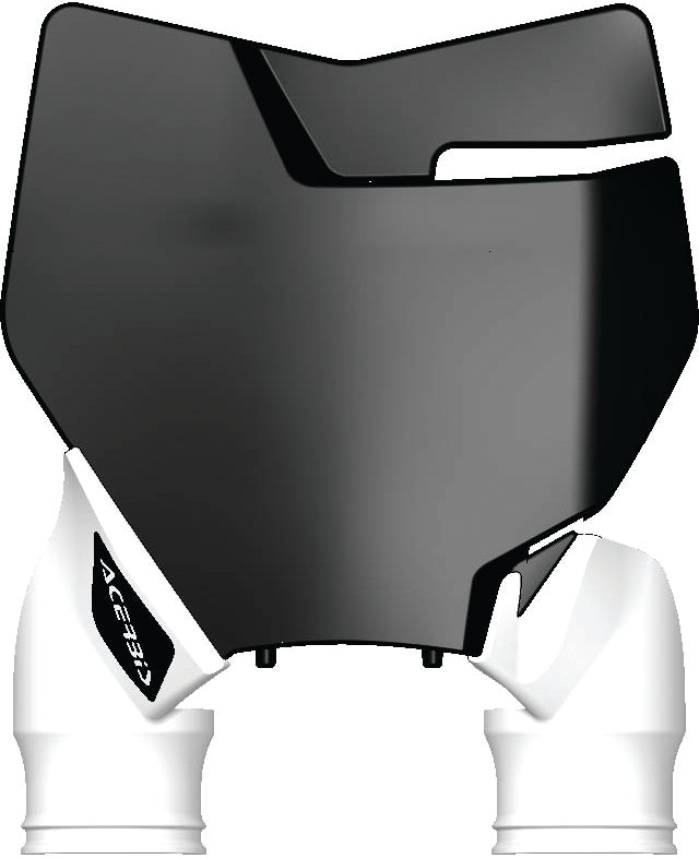 Front Number Plate Black/White