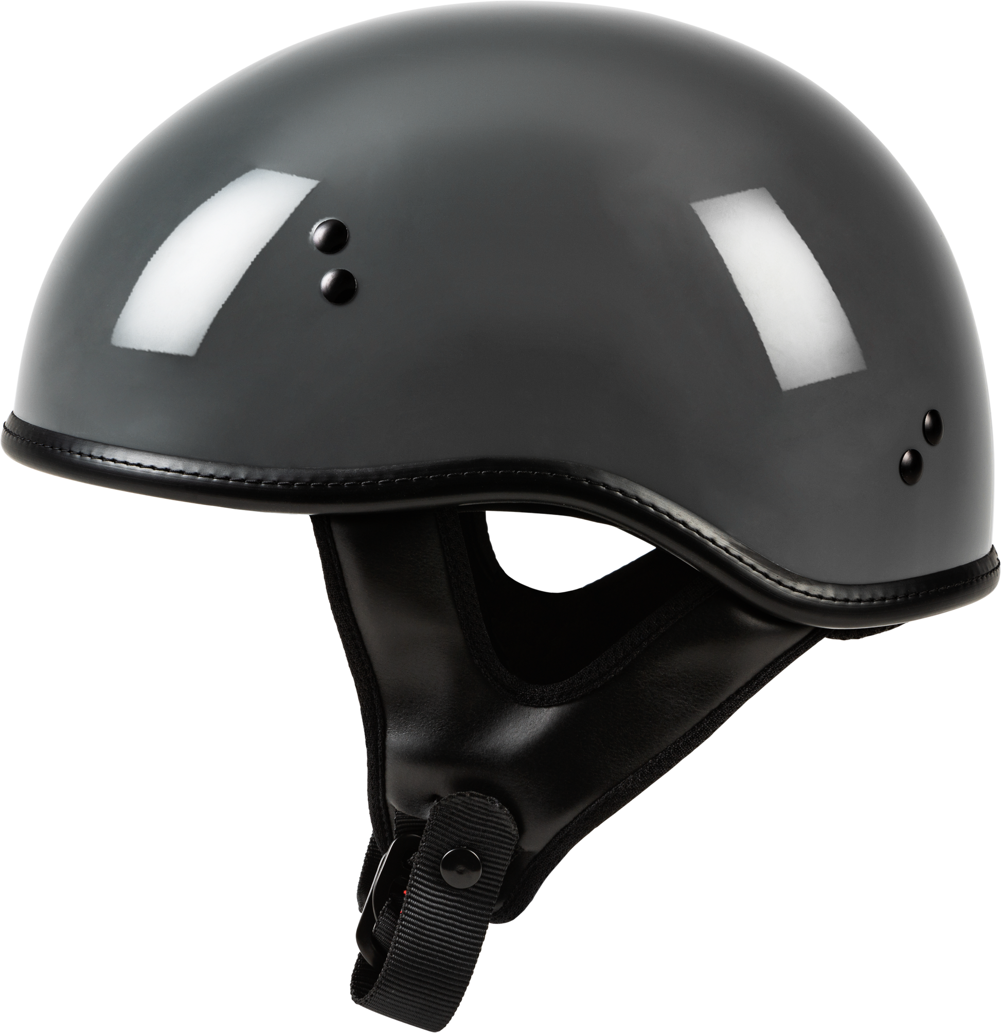.357 Solid Half Helmet Grey Lg