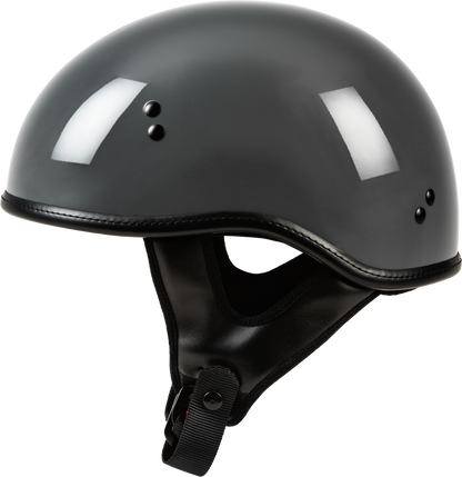 .357 Solid Half Helmet Grey Sm