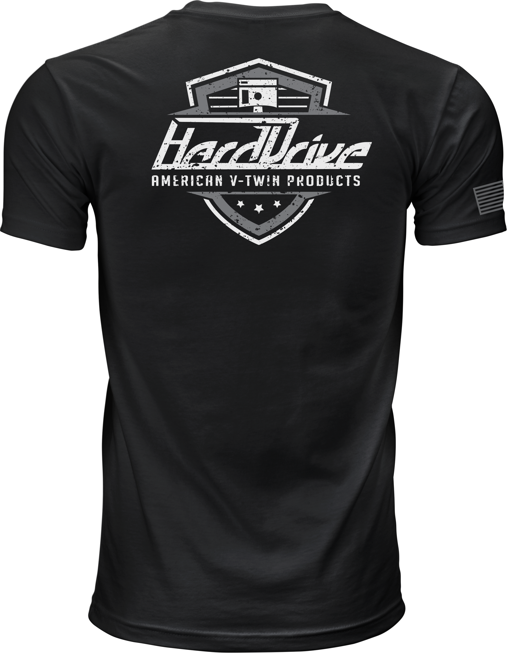Harddrive Shield Tee Black/White 2x