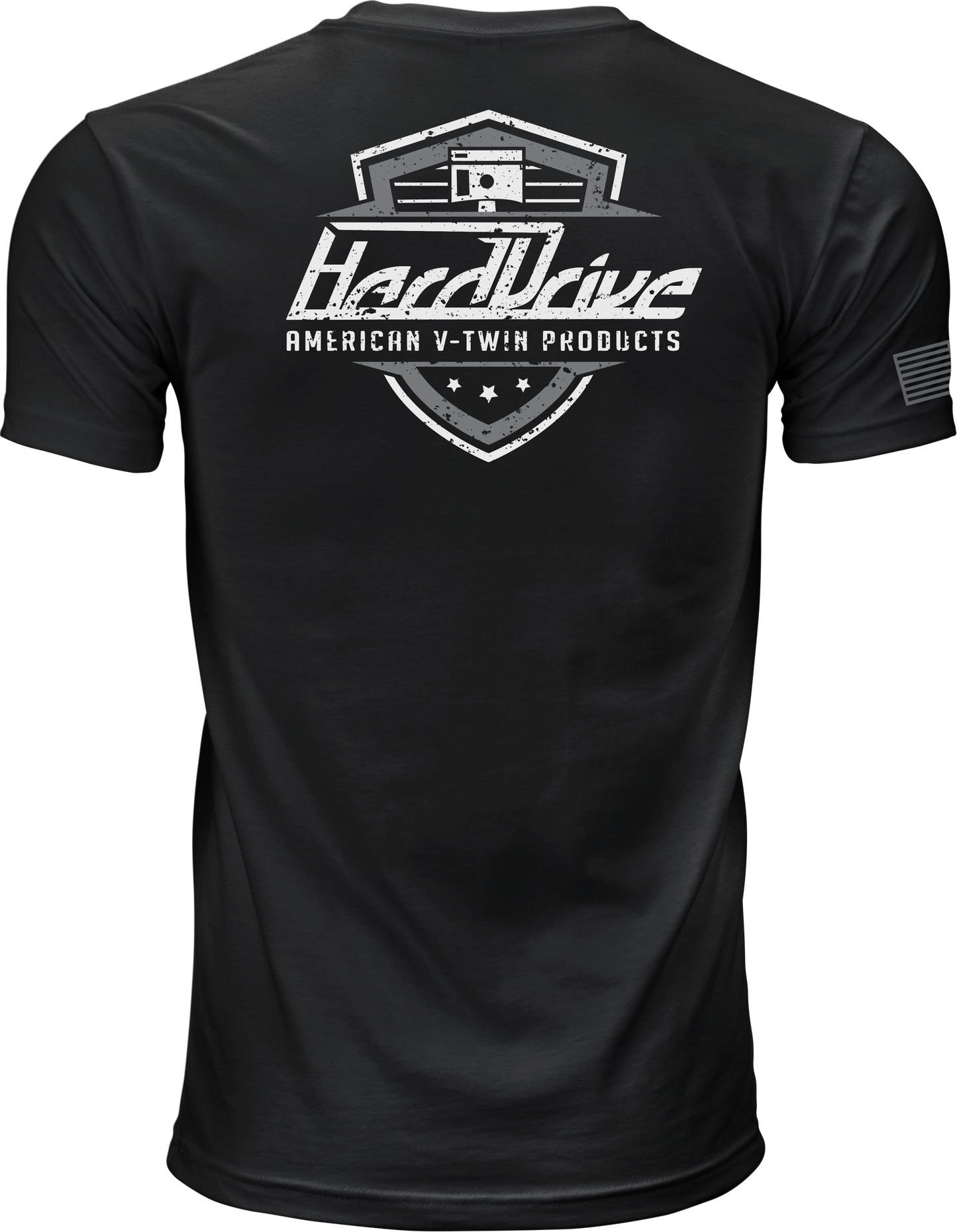 Harddrive Shield Tee Black/White Lg