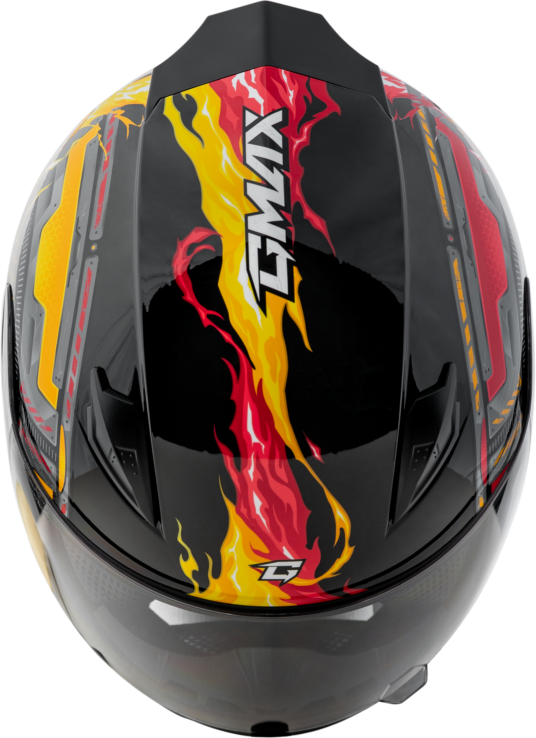 Gm 49y Charge Helmet Black/Red/Yellow Ys