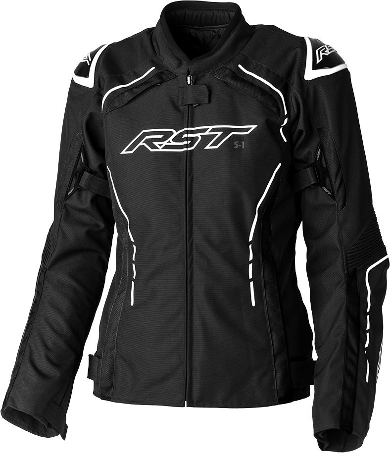 Ladies S1 Ce Jacket Black/White Textile Sm
