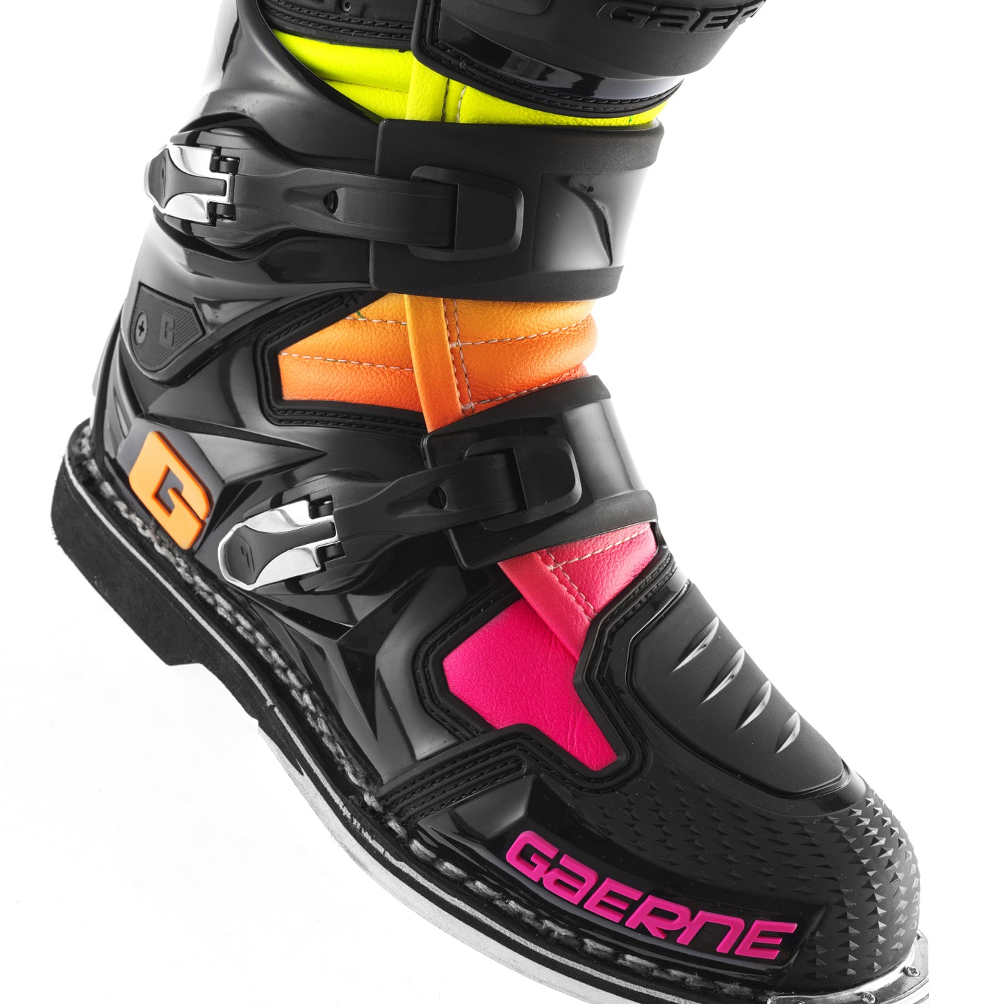 Sg12 Le Boots Black/Orange/Pink Sz 08