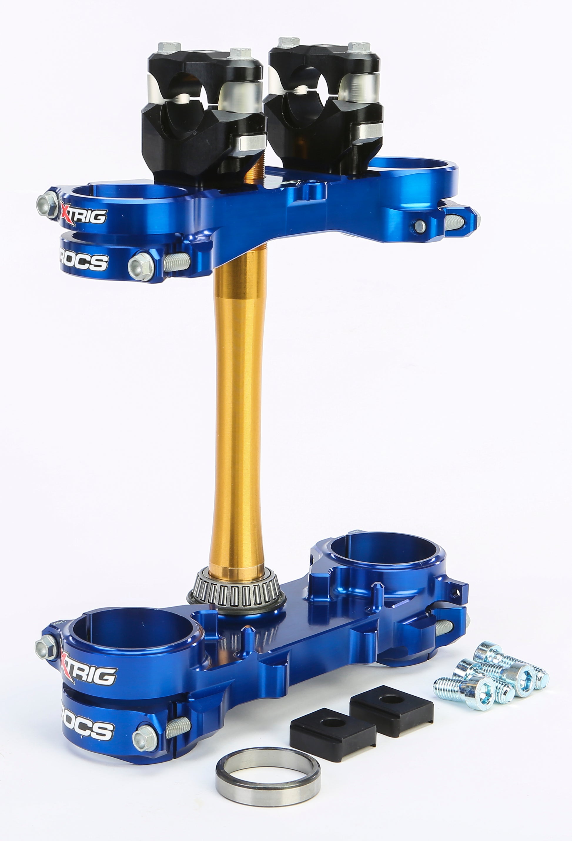 Rocs Tech Clamp Set Blue Yamaha 22mm