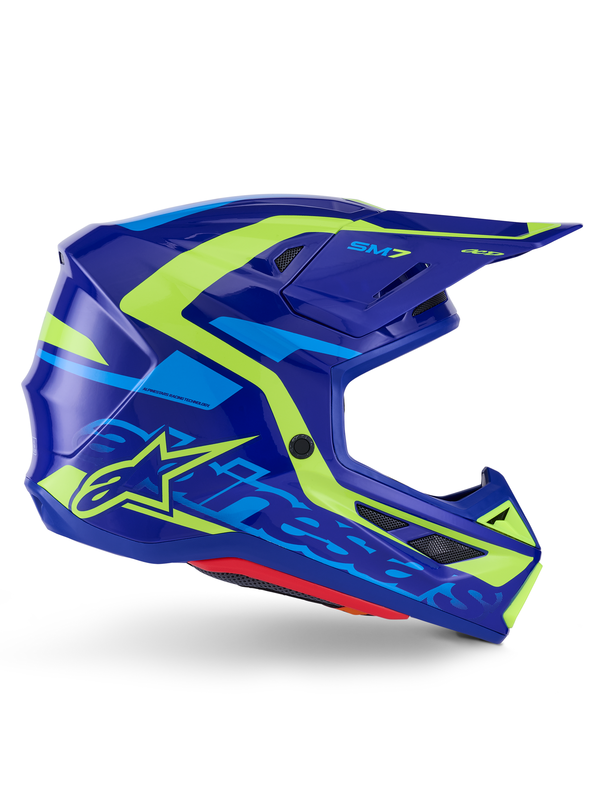 Sm7 Deed Helmet Blue/Ylw Fluo Glossy Sm