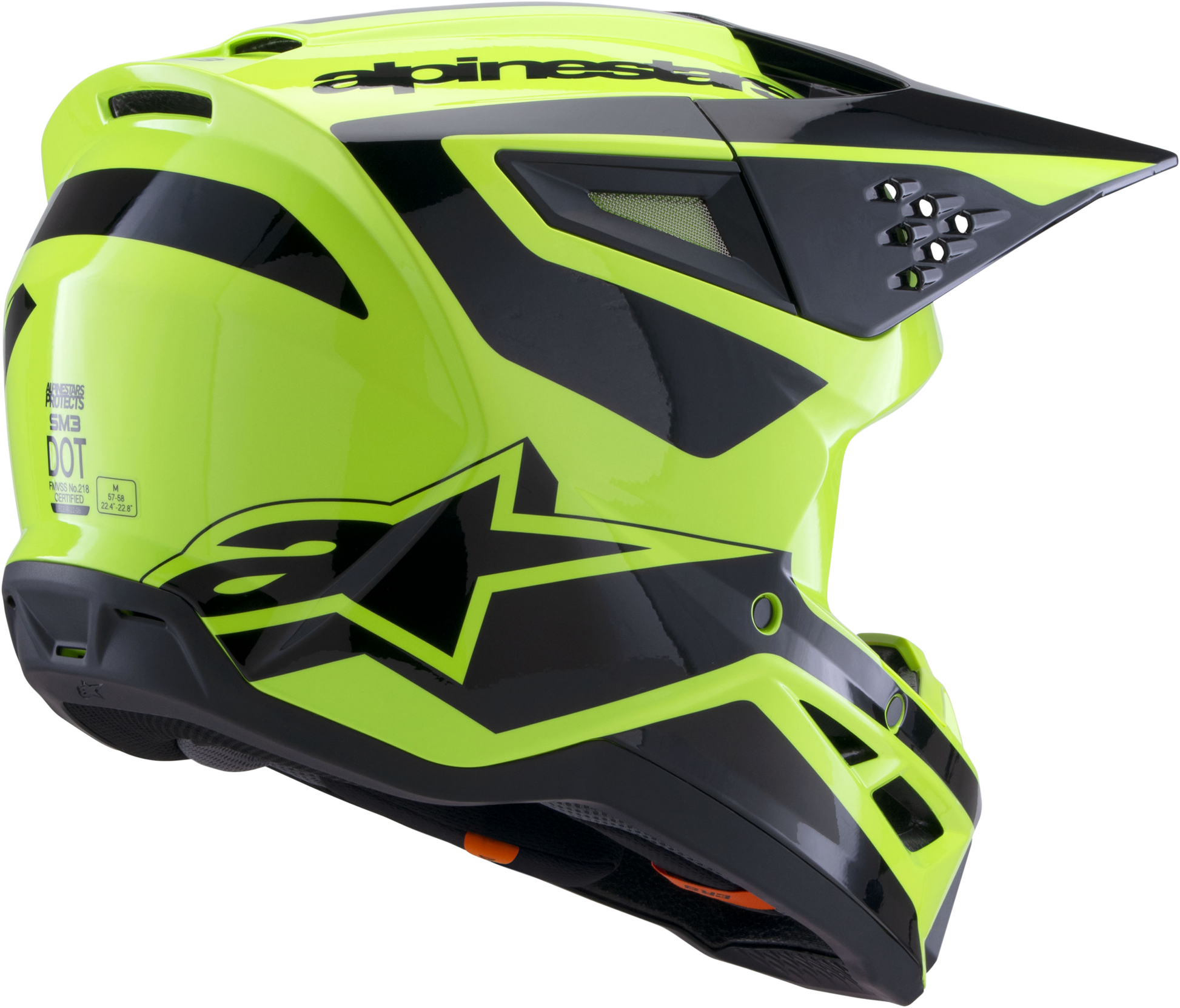 Sm3 Heat Helmet Yellow Fluo/Black Glossy Md