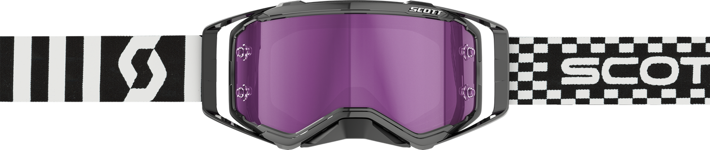 Prospect Racing Goggle Blk/ Wht Purple Chrome Works