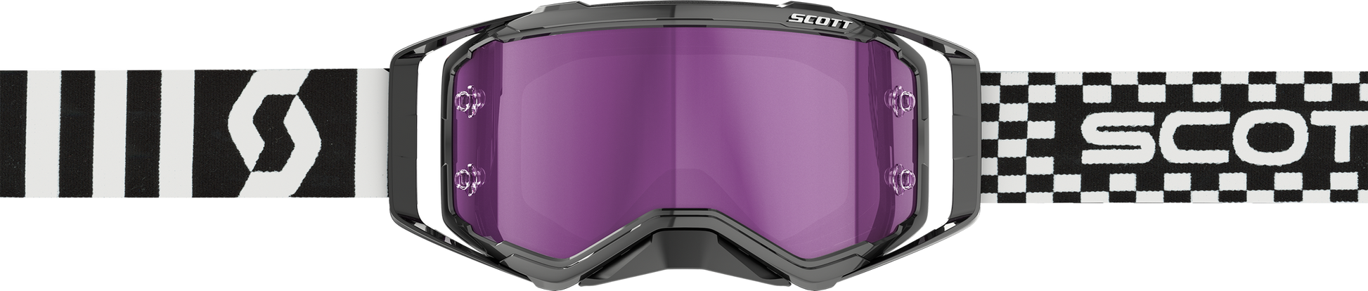 Prospect Racing Goggle Blk/ Wht Purple Chrome Works