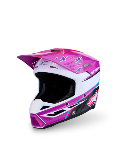 S M3 Falcon Yth Hlmt Ece06/Dot Prpl/Wht/Blk/Pink Fl Gl Ys