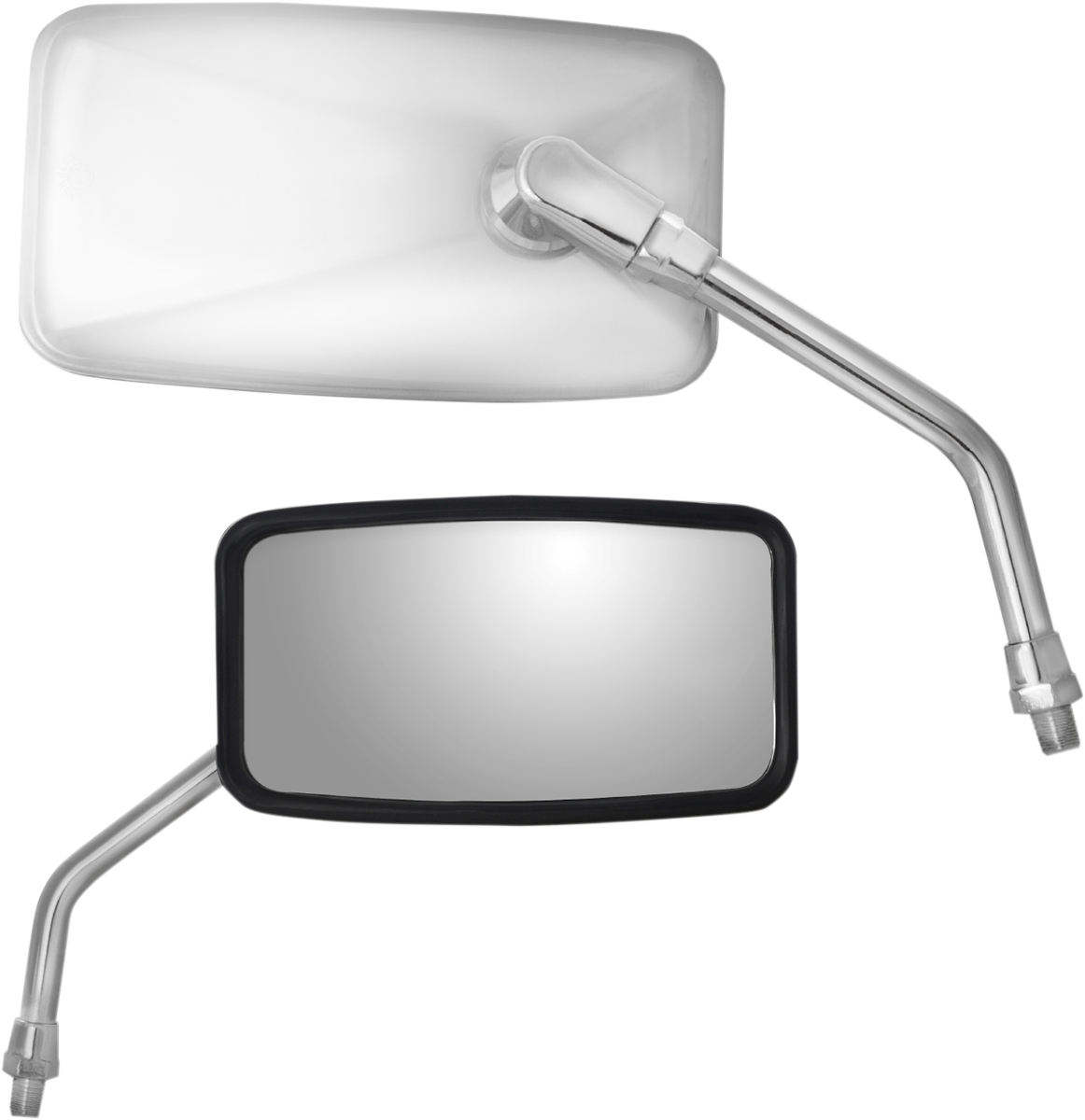 PARTS UNLIMITED Mirror - Side View - Cruiser - Yamaha - Reverse Thread - Rectangular - Stainless Steel 17086