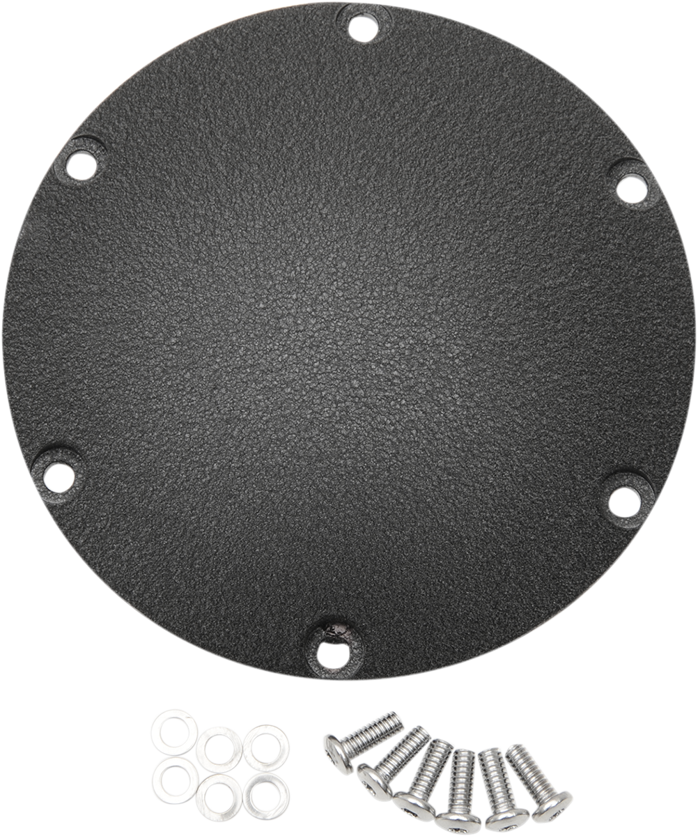 DRAG SPECIALTIES Derby Cover - Wrinkle Black - 6 Hole - '04-'22 Sportster 301498