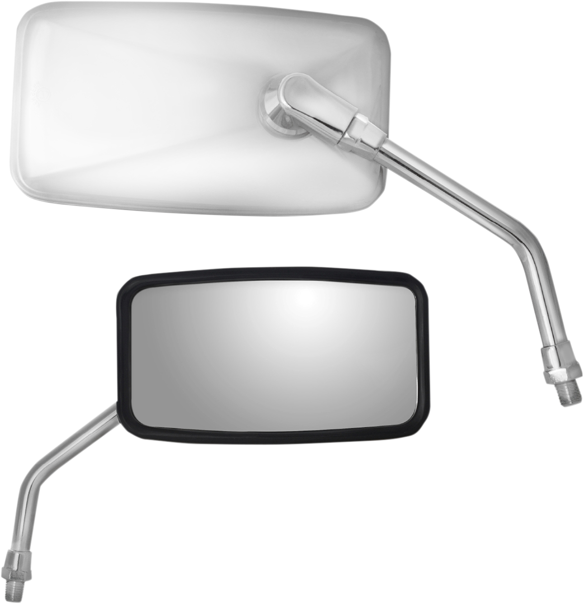 PARTS UNLIMITED Mirror - Side View - Cruiser - Standard - Rectangular - Stainless Steel 17087