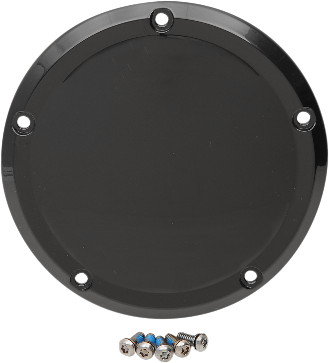 DRAG SPECIALTIES Derby Cover - Gloss Black - 5 Hole - '15-'25 Harley-Davidson D33-0110GB