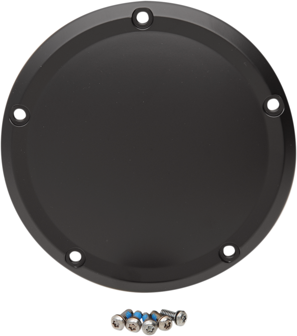 DRAG SPECIALTIES Derby Cover - Matte Black - 5 Hole - '15-'25 Harley-Davidson D33-0110MB