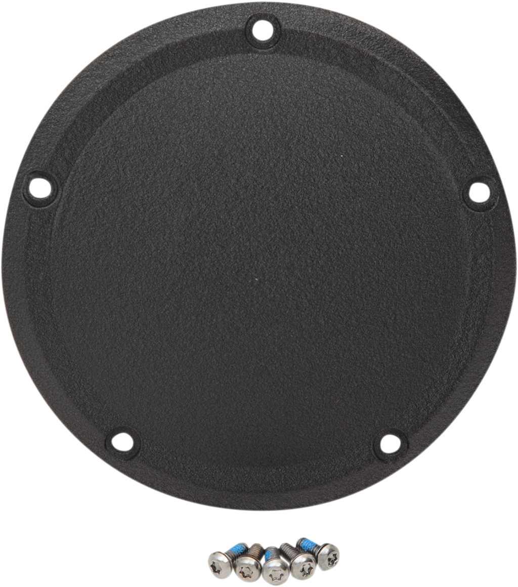 DRAG SPECIALTIES Derby Cover - Wrinkle Black - 5 Hole - '15-'25 Harley-Davidson D33-0110WB