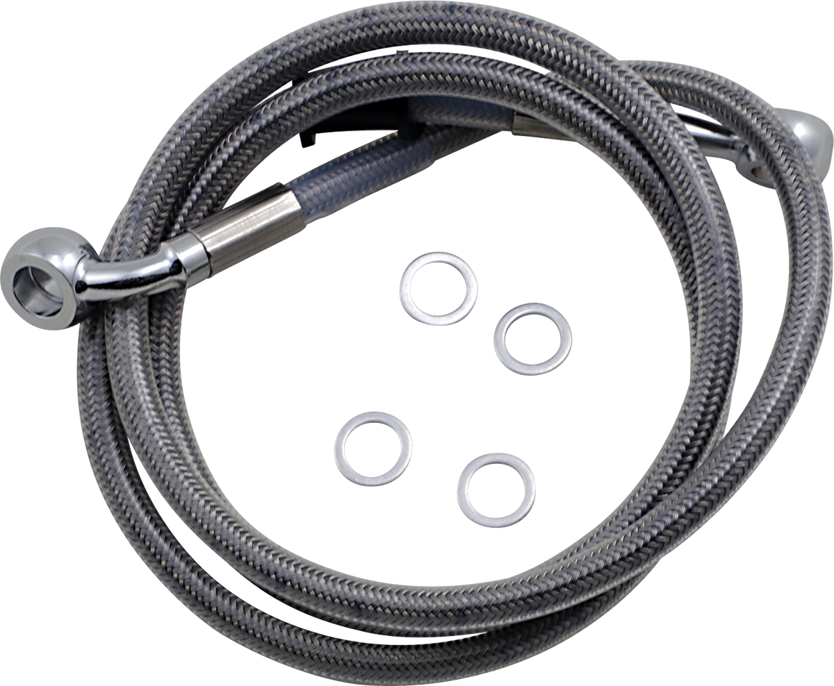 DRAG SPECIALTIES Brake Line - Front (Upper) - Stainless Steel 618763